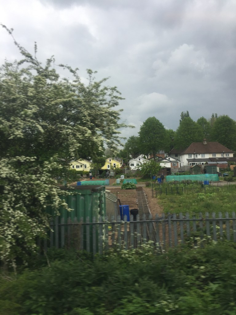 allotment next to a railway line